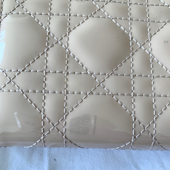 Christian Dior Patent Cannage Lady Dior Chain Wallet w/ Box - Picture 15 of 16